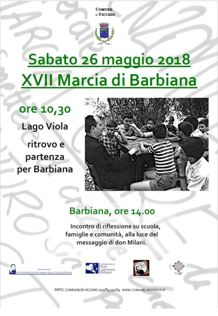 locandina marcia di barbiana 2018