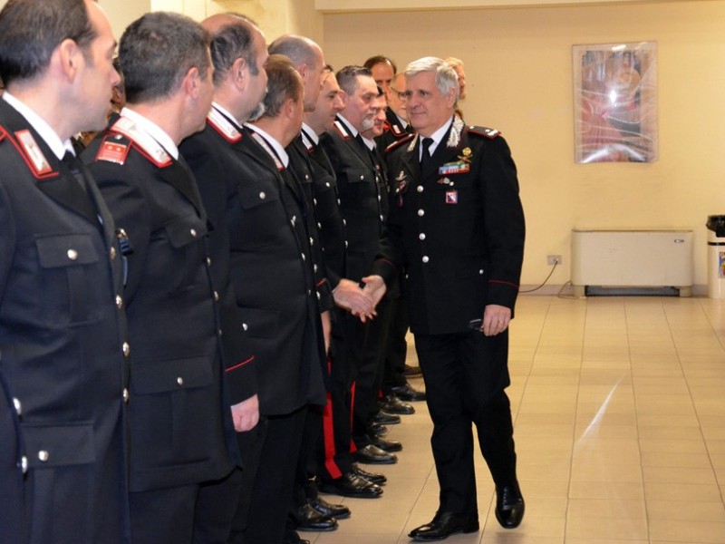 Carabinieri di Arezzo visita del generale Massimo Masciulli