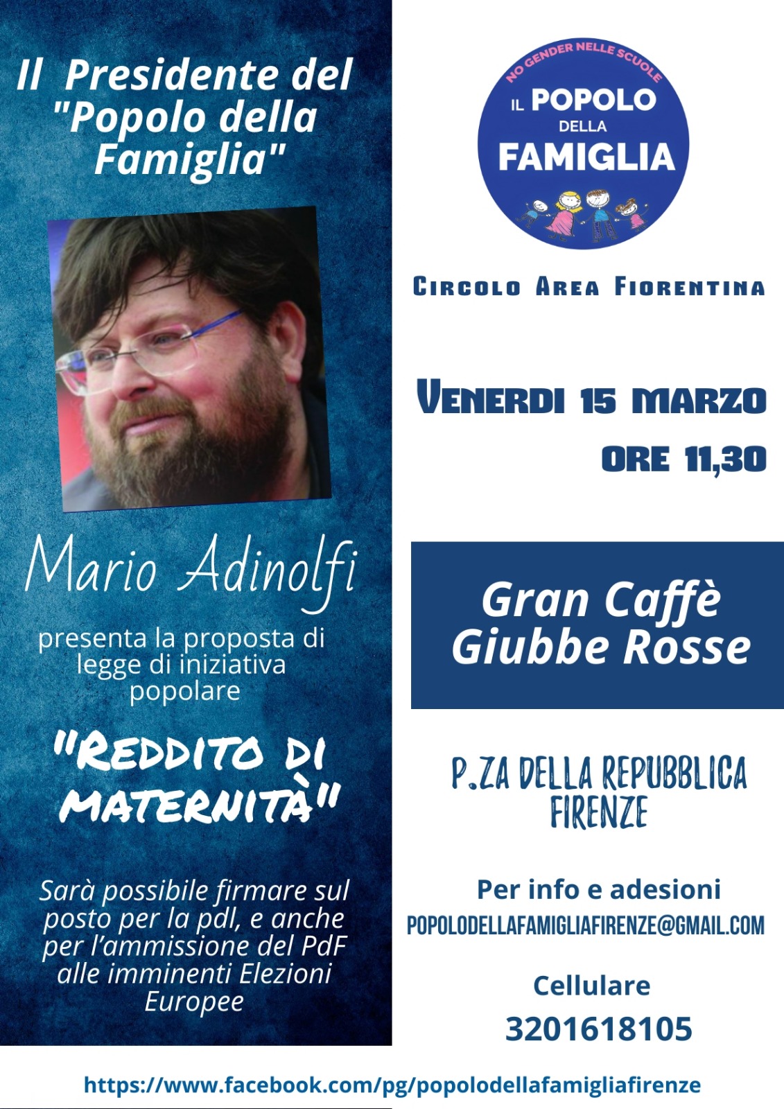 Locandina Adinolfi Giubbe Rosse Firenze RdM