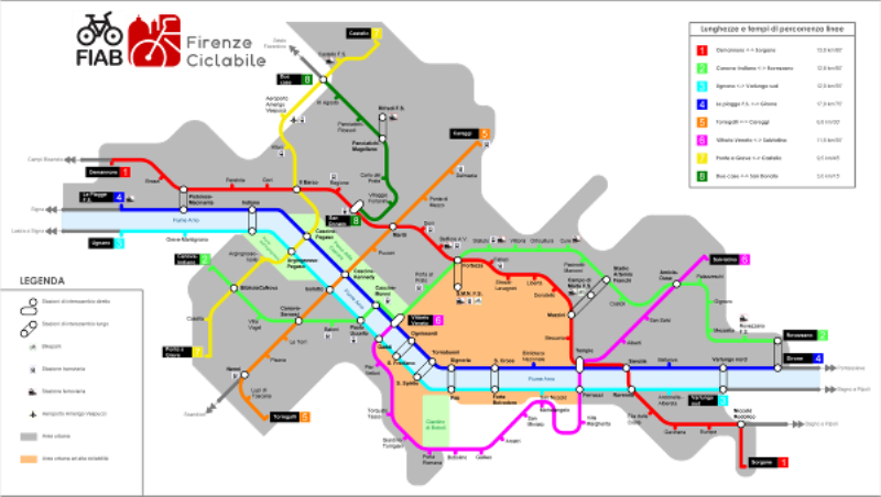 il progetto di Bicipolitana di FIAB Firenze Ciclabileil progetto di Bicipolitana di FIAB Firenze Ciclabile