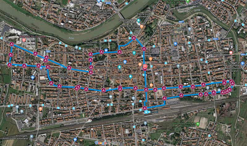 mappa bicincitta empoli 2019