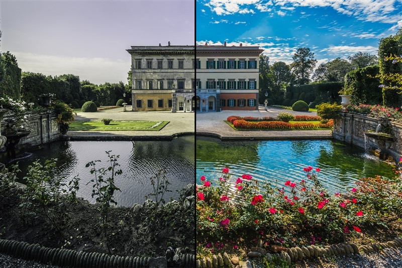 Villa Reale DI Marlia - prima - dopo esterni_Foto Studio Borgogni