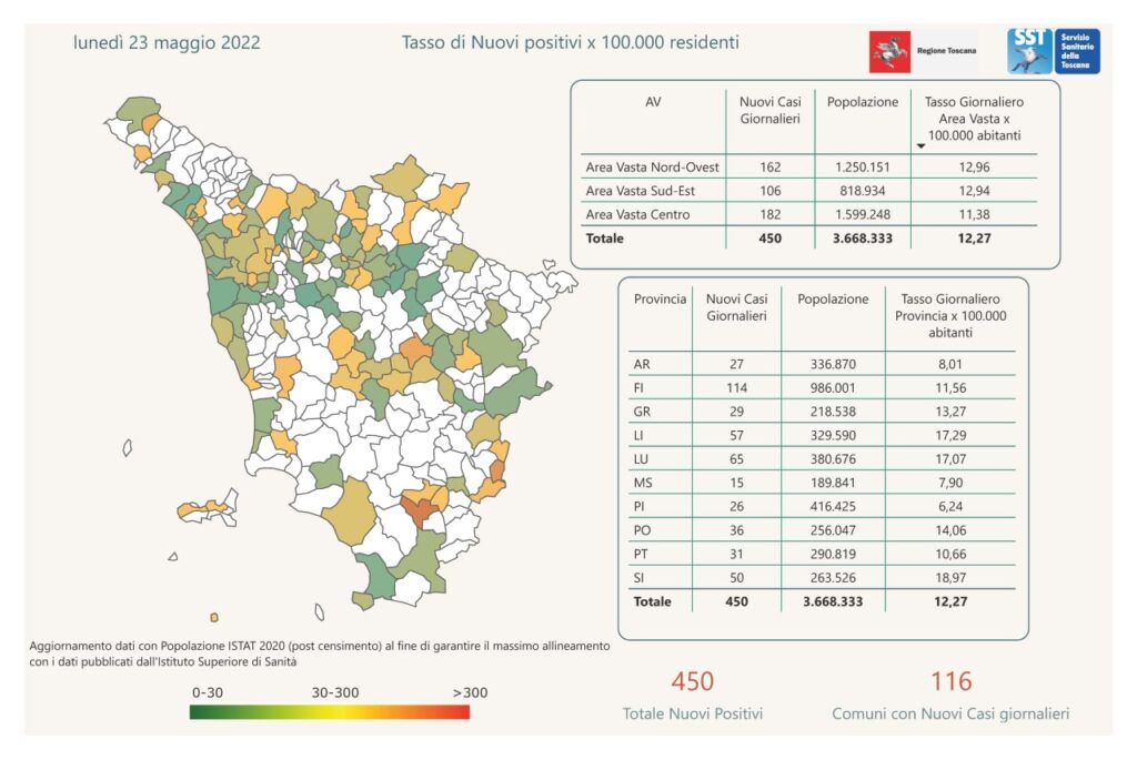 contagi 23 maggio 2022