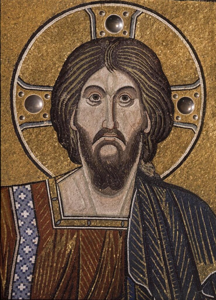 3_Mosaico absidale_Particolare del Cristo Pantocratore_dopo il restauro