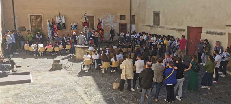 la conferenza stampa nel Complesso Corsini