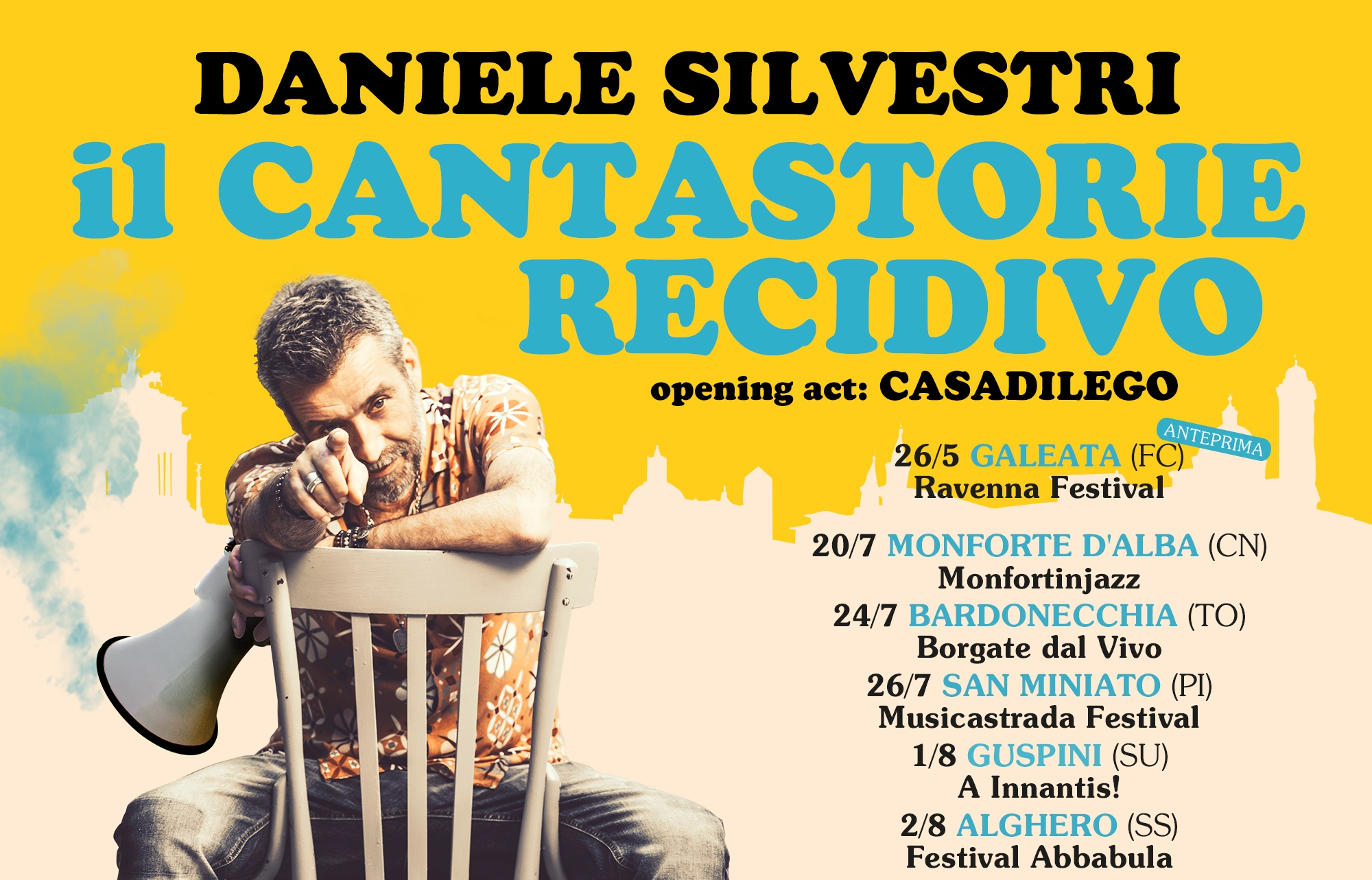 Daniele Silvestri a San Miniato, l'esclusivo live per Musicastrada ...