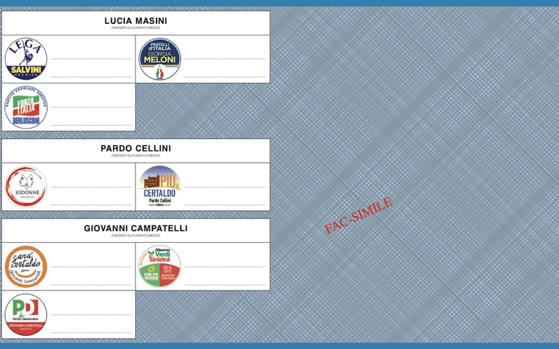 scheda elettorale voto certaldo