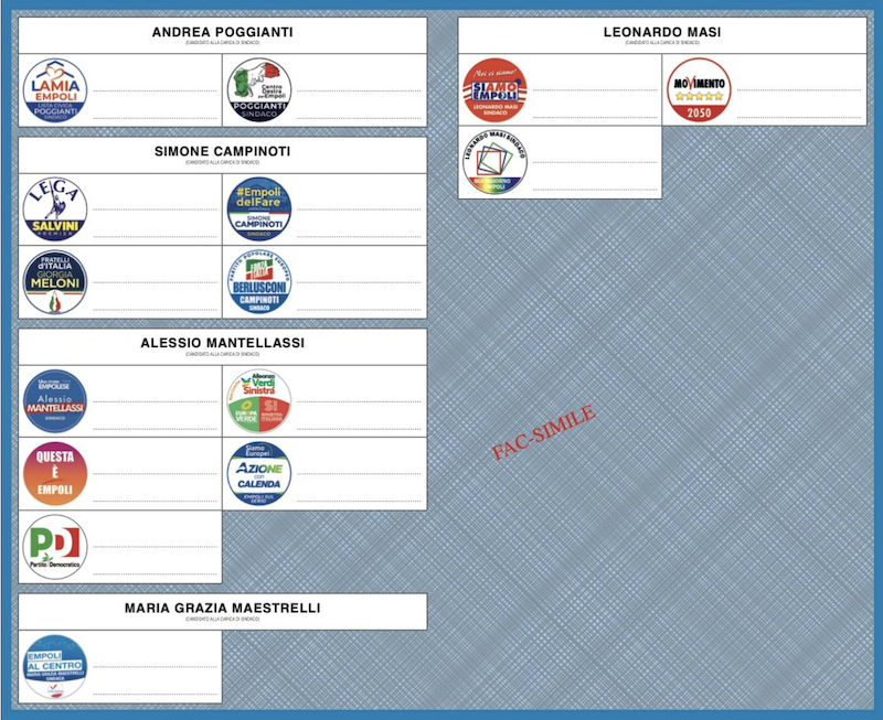 scheda elettorale voto empoli